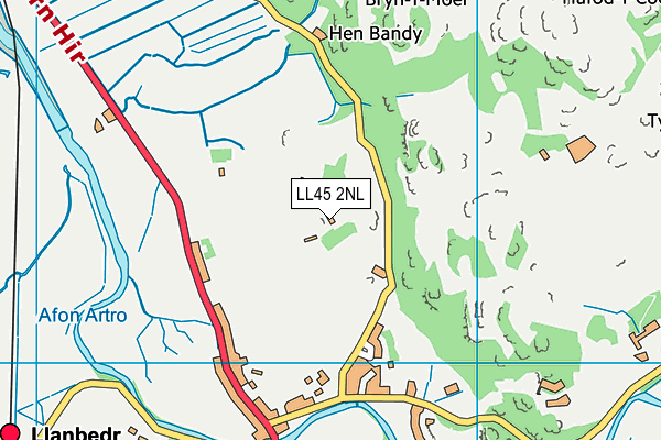 LL45 2NL map - OS VectorMap District (Ordnance Survey)
