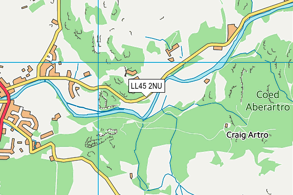 LL45 2NU map - OS VectorMap District (Ordnance Survey)
