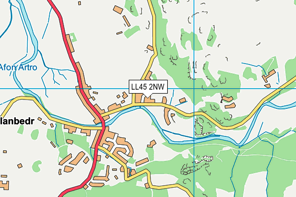 Ysgol Gynradd Llanbedr map (LL45 2NW) - OS VectorMap District (Ordnance Survey)