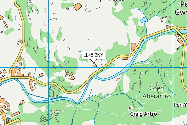 LL45 2NY map - OS VectorMap District (Ordnance Survey)