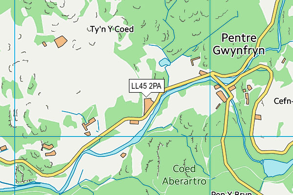 LL45 2PA map - OS VectorMap District (Ordnance Survey)