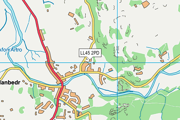 LL45 2PD map - OS VectorMap District (Ordnance Survey)