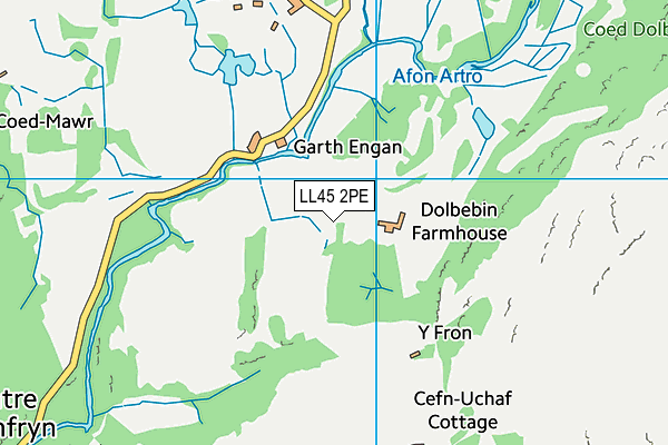 LL45 2PE map - OS VectorMap District (Ordnance Survey)