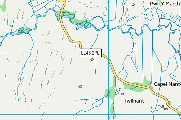 LL45 2PL map - OS VectorMap District (Ordnance Survey)