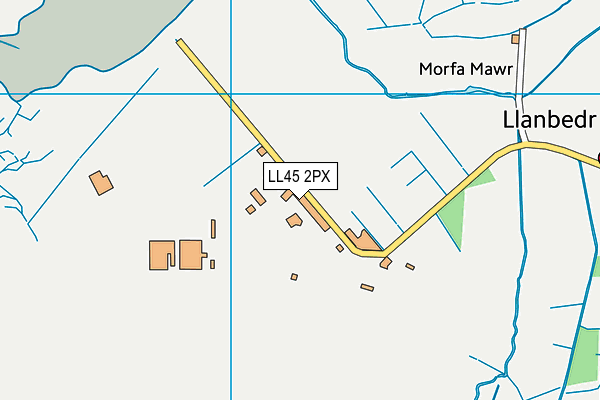 LL45 2PX map - OS VectorMap District (Ordnance Survey)
