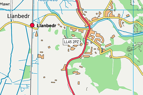 LL45 2PZ map - OS VectorMap District (Ordnance Survey)