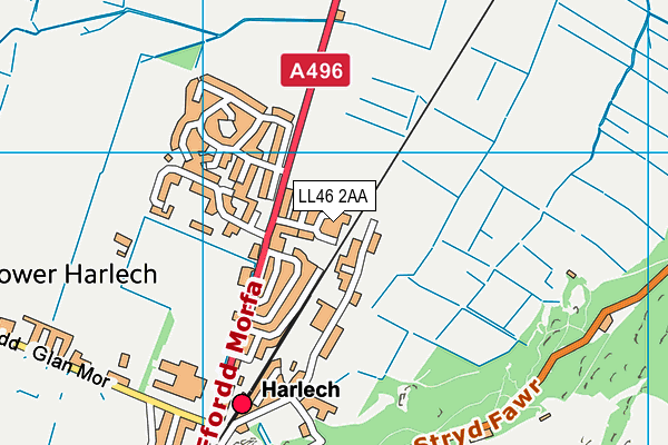 LL46 2AA map - OS VectorMap District (Ordnance Survey)