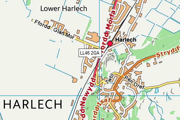 LL46 2GA map - OS VectorMap District (Ordnance Survey)