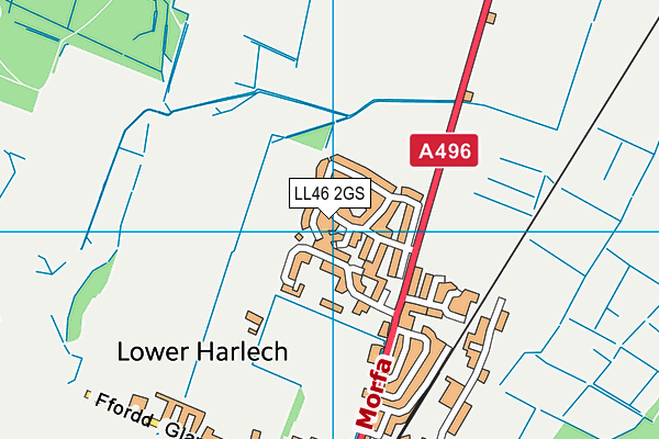 LL46 2GS map - OS VectorMap District (Ordnance Survey)