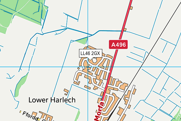 LL46 2GX map - OS VectorMap District (Ordnance Survey)