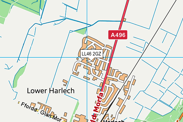 LL46 2GZ map - OS VectorMap District (Ordnance Survey)
