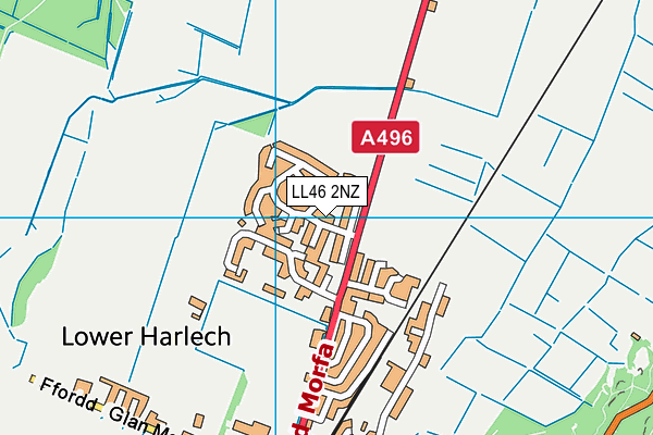 LL46 2NZ map - OS VectorMap District (Ordnance Survey)