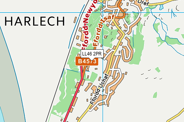 LL46 2PR map - OS VectorMap District (Ordnance Survey)