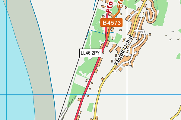 LL46 2PY map - OS VectorMap District (Ordnance Survey)