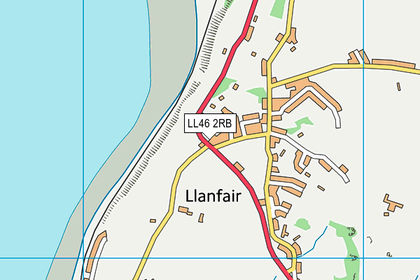 LL46 2RB map - OS VectorMap District (Ordnance Survey)