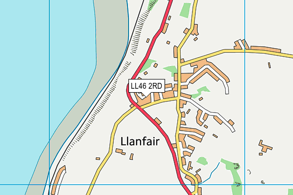 LL46 2RD map - OS VectorMap District (Ordnance Survey)