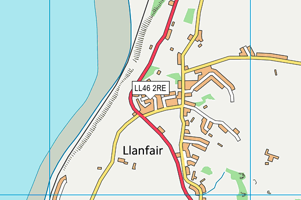 LL46 2RE map - OS VectorMap District (Ordnance Survey)