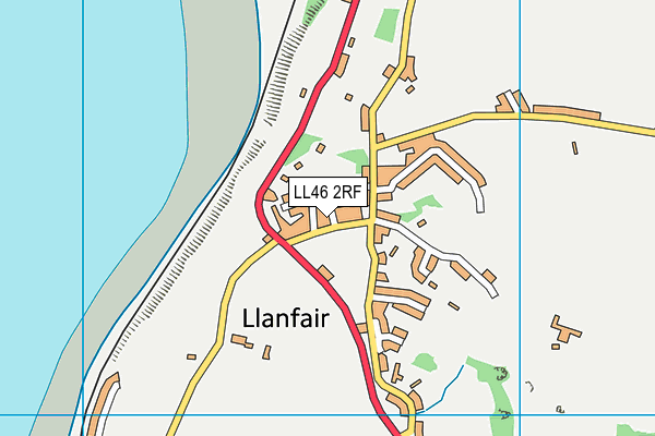 LL46 2RF map - OS VectorMap District (Ordnance Survey)