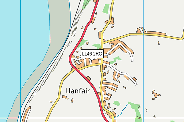 LL46 2RG map - OS VectorMap District (Ordnance Survey)