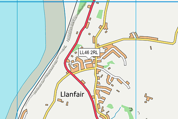 LL46 2RL map - OS VectorMap District (Ordnance Survey)