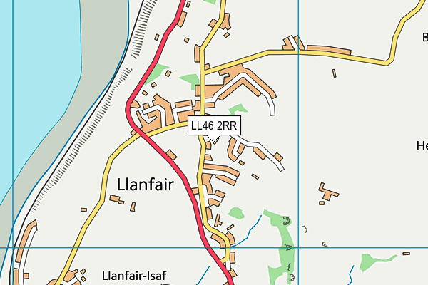LL46 2RR map - OS VectorMap District (Ordnance Survey)