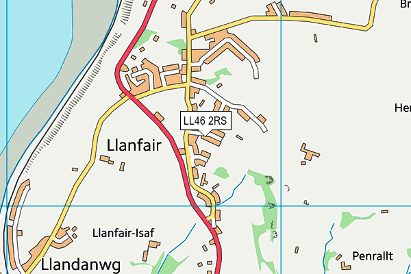 LL46 2RS map - OS VectorMap District (Ordnance Survey)