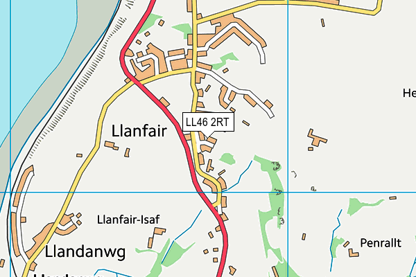LL46 2RT map - OS VectorMap District (Ordnance Survey)