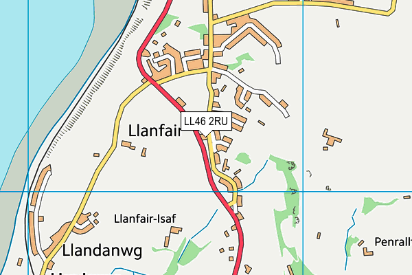 LL46 2RU map - OS VectorMap District (Ordnance Survey)