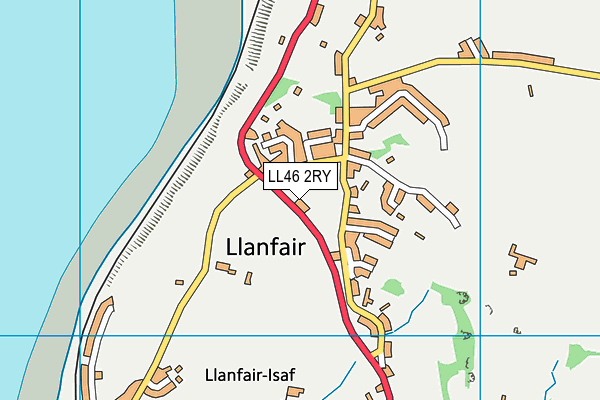 LL46 2RY map - OS VectorMap District (Ordnance Survey)