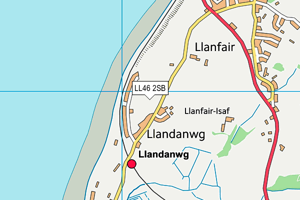 LL46 2SB map - OS VectorMap District (Ordnance Survey)
