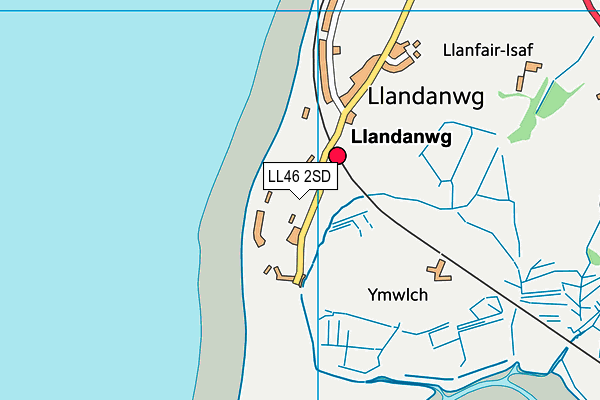 LL46 2SD map - OS VectorMap District (Ordnance Survey)
