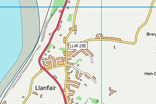 LL46 2SE map - OS VectorMap District (Ordnance Survey)
