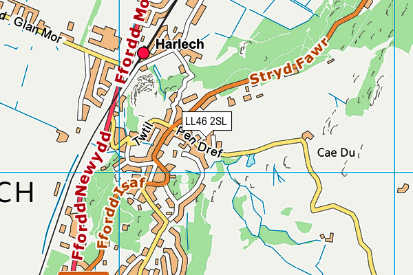 LL46 2SL map - OS VectorMap District (Ordnance Survey)