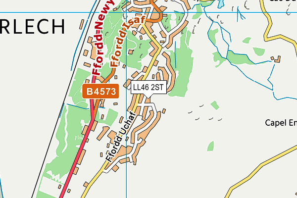 LL46 2ST map - OS VectorMap District (Ordnance Survey)