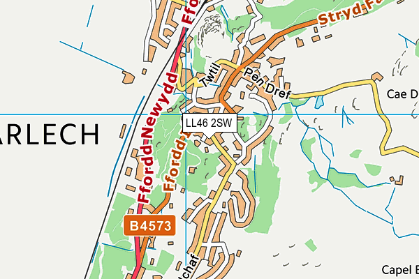 Ysgol Tanycastell map (LL46 2SW) - OS VectorMap District (Ordnance Survey)