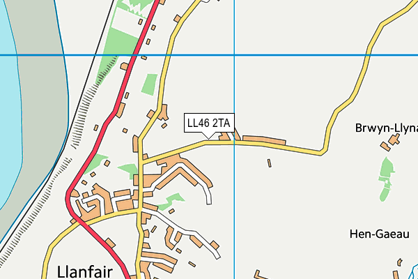 LL46 2TA map - OS VectorMap District (Ordnance Survey)