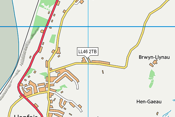 LL46 2TB map - OS VectorMap District (Ordnance Survey)