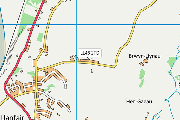 LL46 2TD map - OS VectorMap District (Ordnance Survey)