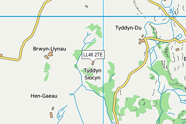 LL46 2TE map - OS VectorMap District (Ordnance Survey)