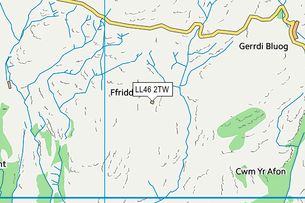 LL46 2TW map - OS VectorMap District (Ordnance Survey)