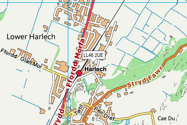 LL46 2UE map - OS VectorMap District (Ordnance Survey)