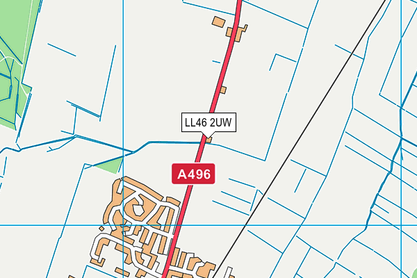 LL46 2UW map - OS VectorMap District (Ordnance Survey)