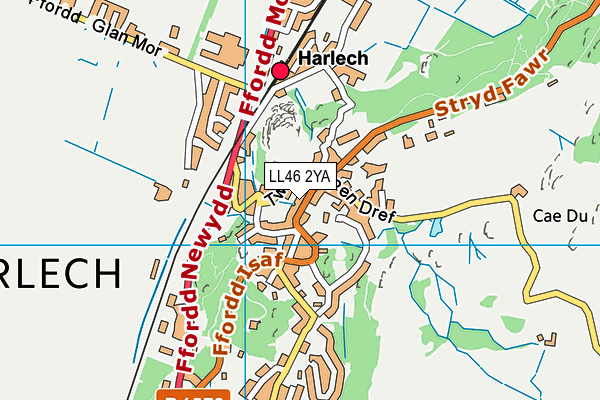 LL46 2YA map - OS VectorMap District (Ordnance Survey)