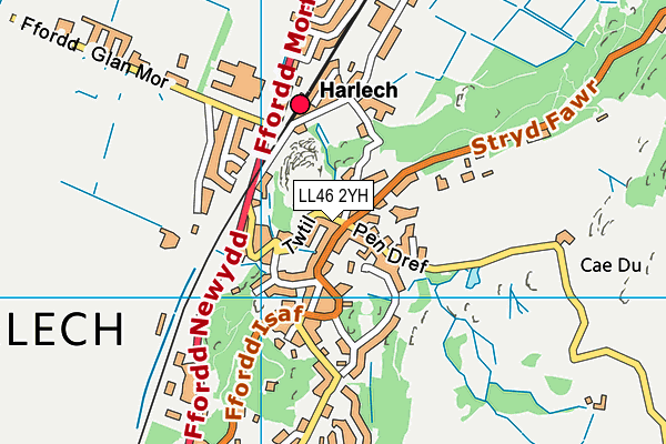LL46 2YH map - OS VectorMap District (Ordnance Survey)