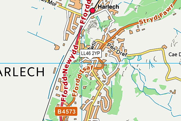 LL46 2YP map - OS VectorMap District (Ordnance Survey)