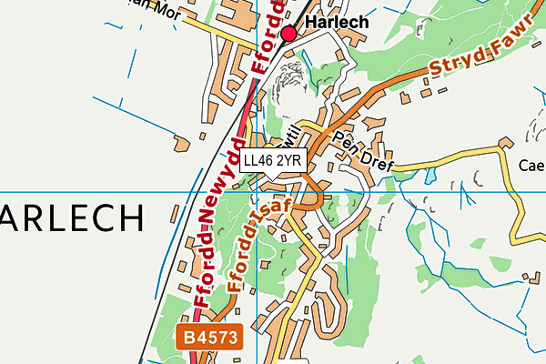 LL46 2YR map - OS VectorMap District (Ordnance Survey)