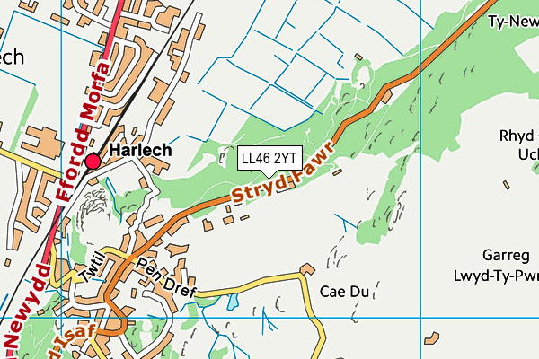 LL46 2YT map - OS VectorMap District (Ordnance Survey)