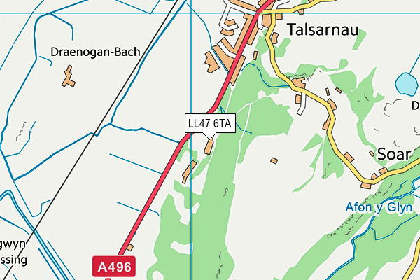 LL47 6TA map - OS VectorMap District (Ordnance Survey)
