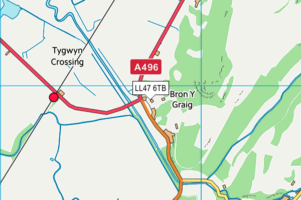 LL47 6TB map - OS VectorMap District (Ordnance Survey)