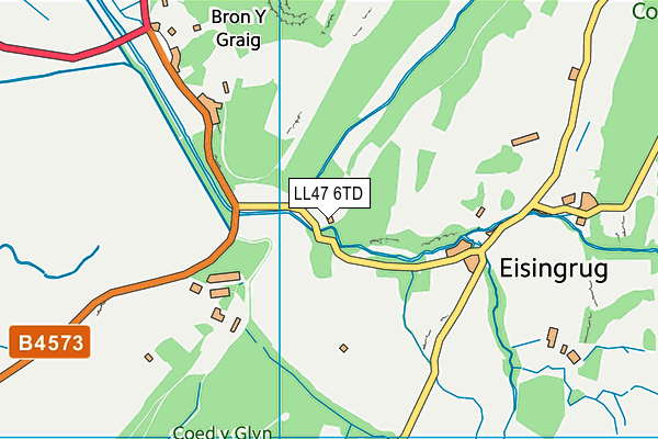 LL47 6TD map - OS VectorMap District (Ordnance Survey)